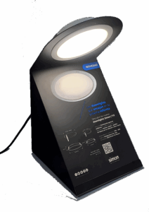 Display de sobremesa con iluminación LED. Uno de los Tipos de PLV más solicitados